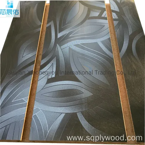 China Factory Produce 7-11 Grooves Melamine Faced MDF/Slot MDF